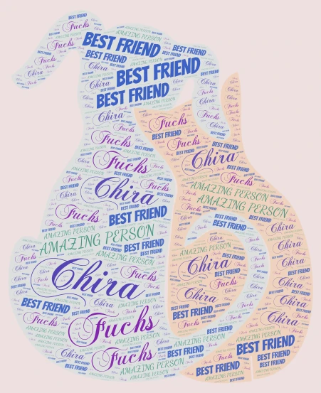My Best Friend Kiki  ^~^ word cloud art