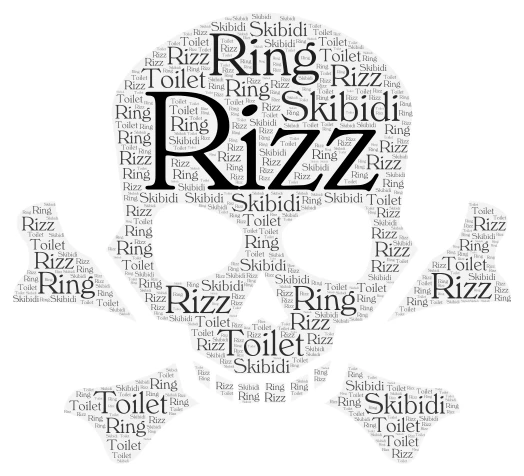 Rizz Rings word cloud art