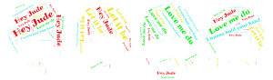 beatles word cloud art