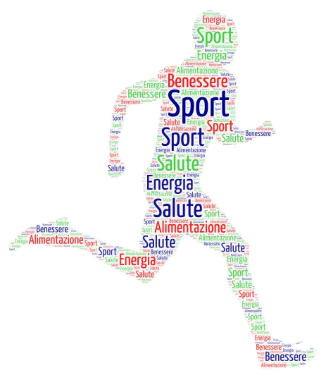Sport e Alimentazione word cloud art