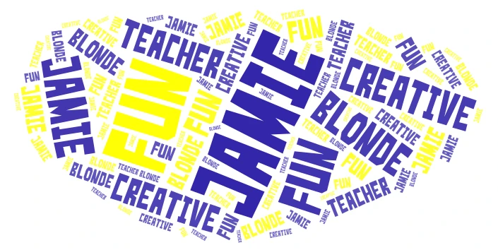 Jamie word cloud art