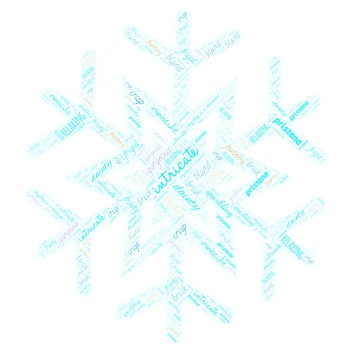 My Snowflake word cloud art