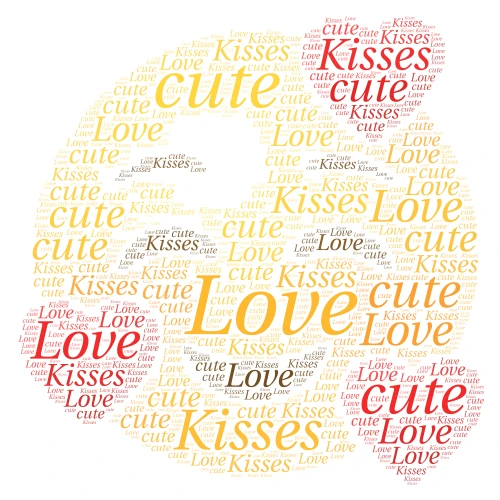 Love word cloud art