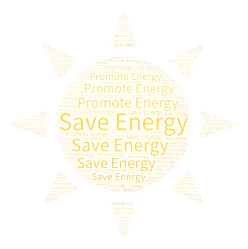 Energy word cloud art