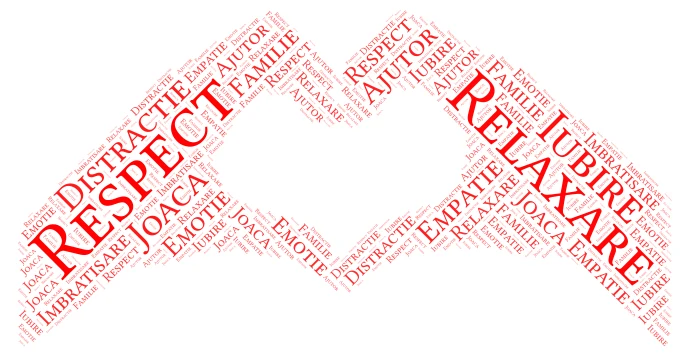 PRIETENIA word cloud art