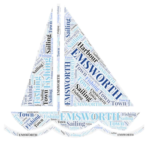 Emsworth Sail Boat  word cloud art