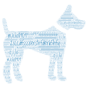 My dog did all of this.....  word cloud art