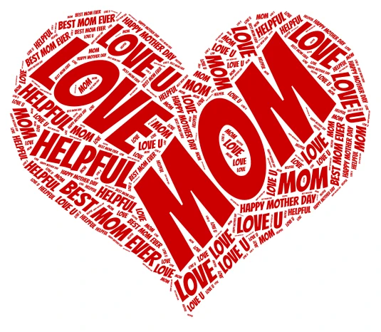 Heart Love word cloud art