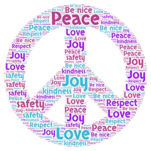 peace word cloud art