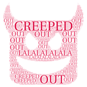 creeped out word cloud art