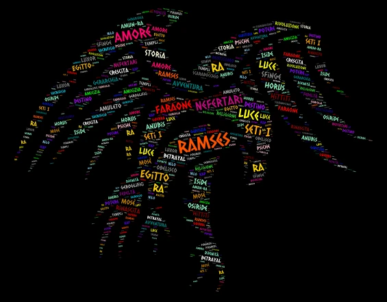 Ramses il figlio della luce word cloud art