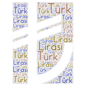 Türk Lirası word cloud art