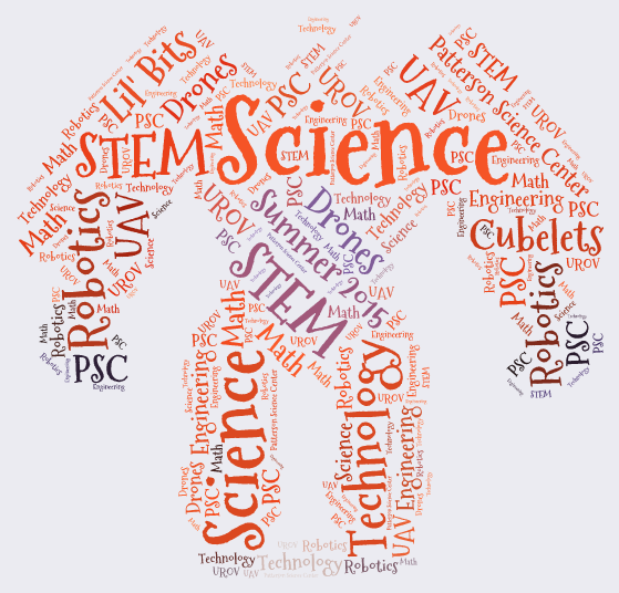 STEM word cloud art