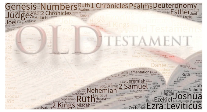 Old Testament  word cloud art