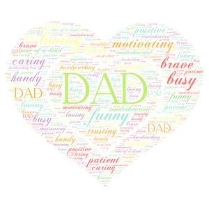 dad  word cloud art