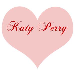 Coeur-Katy Perry word cloud art