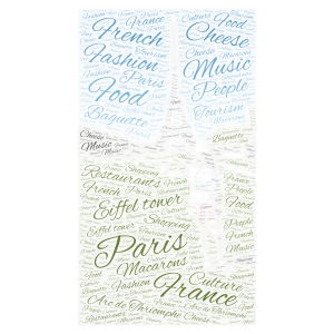 Paris word cloud art