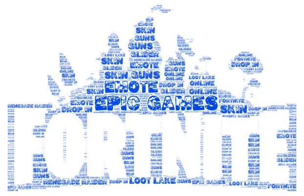 Fortnite word cloud art