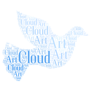 bird word cloud art