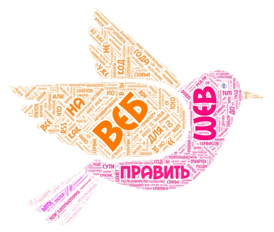 птичка word cloud art