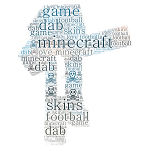 minecraft dabber 2.0 word cloud art