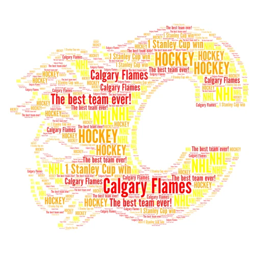 CALGARY FLAMES! word cloud art