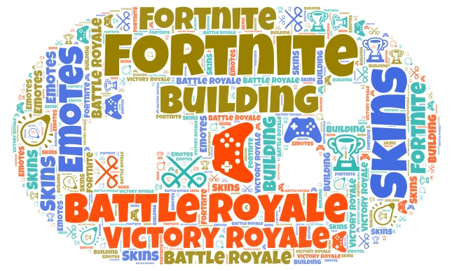 Fortnite word cloud art