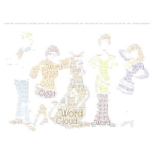 Toy story word cloud art