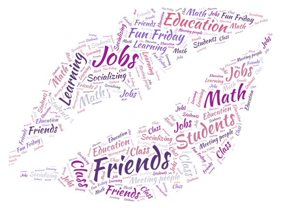 School word cloud art