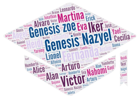 School Graduation Cap word cloud art