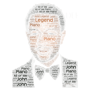Great Singers: John Legend word cloud art