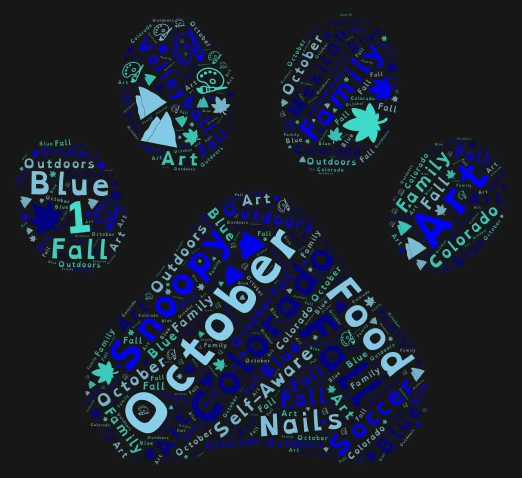 Fall In Colorado word cloud art