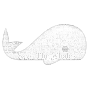 Save The Whales word cloud art