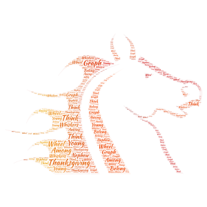 A horse  word cloud art