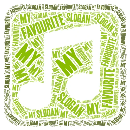 MY FAVOURITE SLOGAN word cloud art