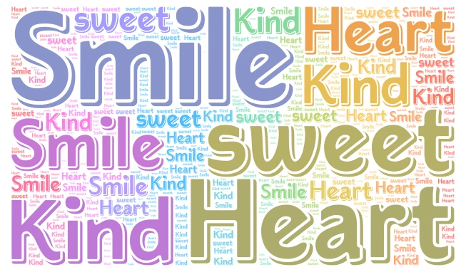 rainbow words  word cloud art