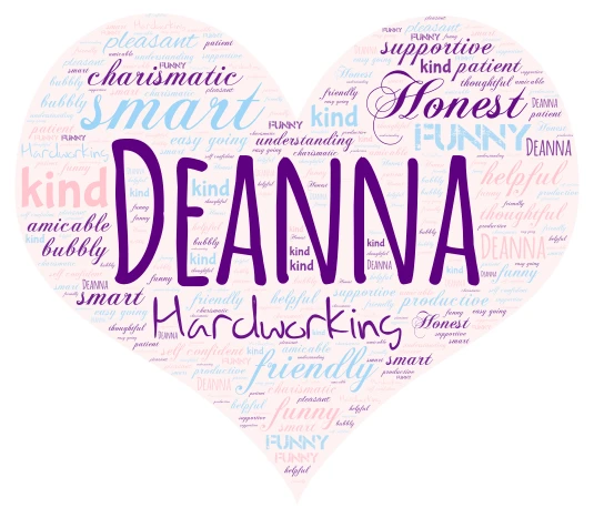 Deanna  word cloud art