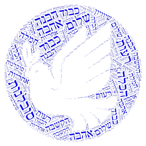 ענן מילים - יונה word cloud art