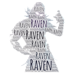 Raven  word cloud art