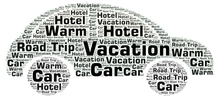 Family Vacation word cloud art