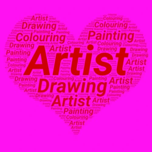 Artist  word cloud art