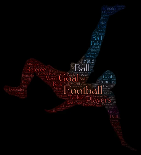 Football word cloud art