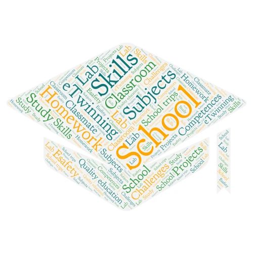 School word cloud art