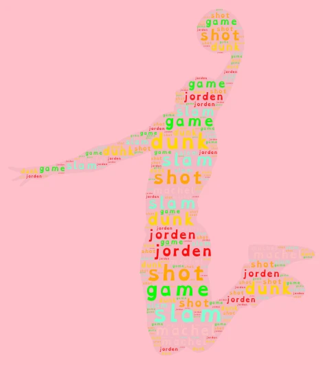 slam dunk word cloud art