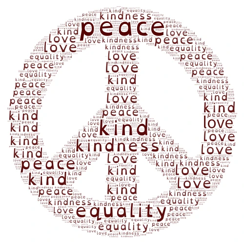peace word cloud art