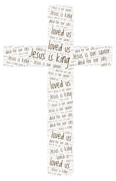 Jesus word cloud art