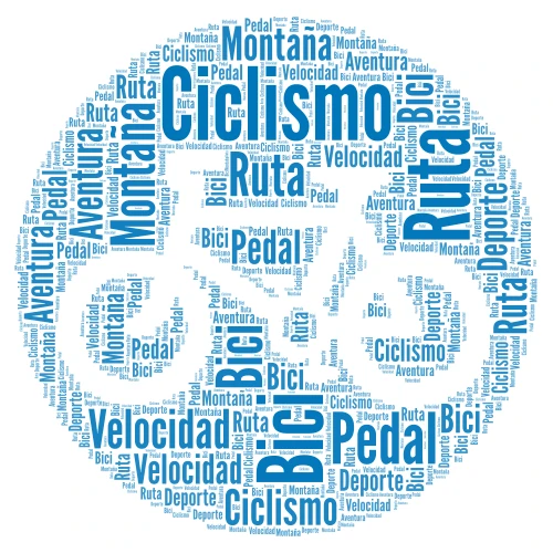 Ciclismo word cloud art