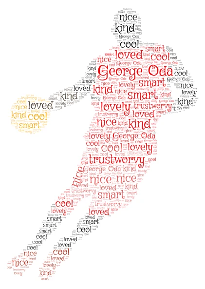 George Elisa Oda word cloud art
