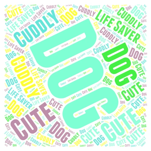 DOGS word cloud art