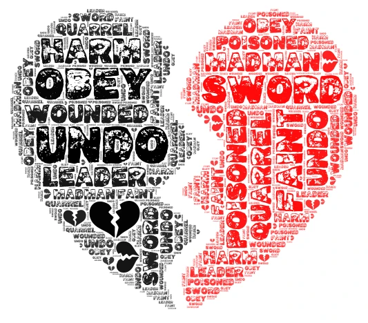 Corazón Roto word cloud art